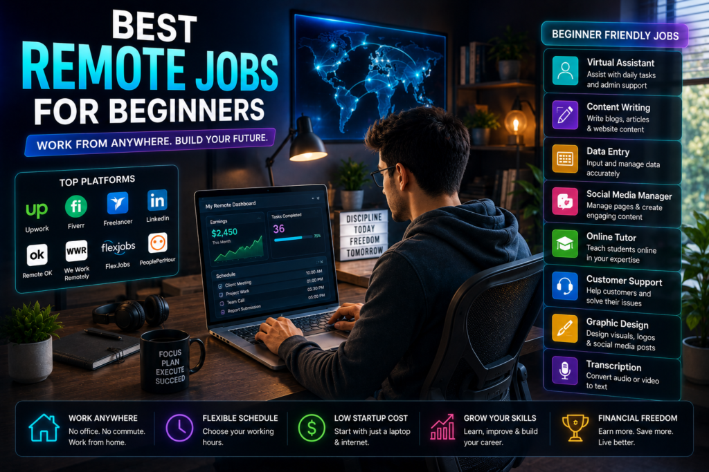best remote jobs for beginners featured
