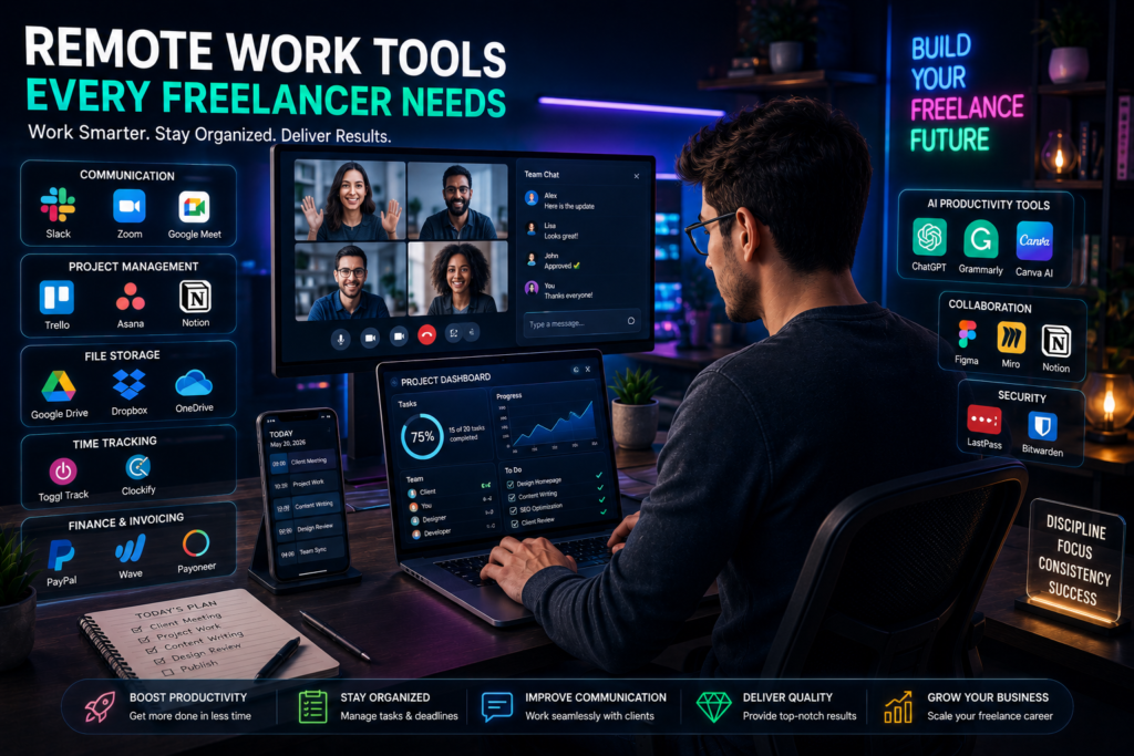 Remote Work Tools Every Freelancer Needs (2026 Guide) remote work tool every freelancer needs