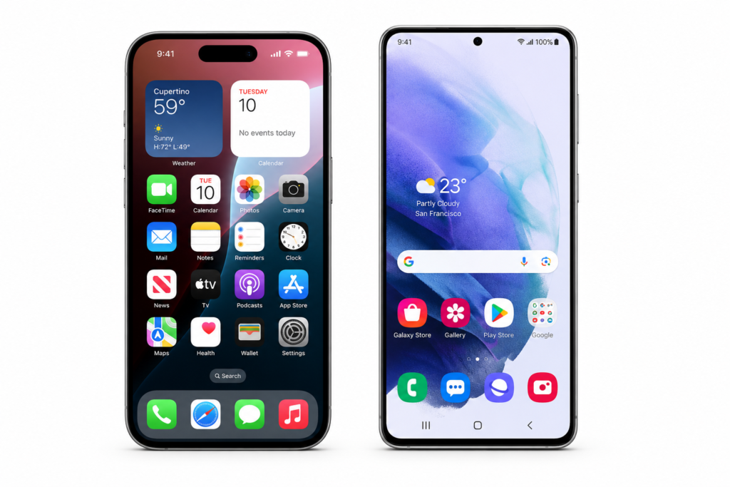 andriod nd iphone