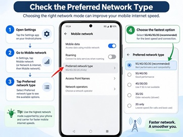 How to Fix Slow MTN Internet on an Android Phone in Ghana check the preferred network type